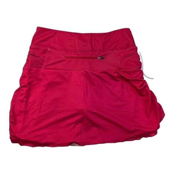 Enso Women's Ruched Side Tennis Golf Skort Skirt Bright Pink Size Medium NWT - Picture 2 of 6